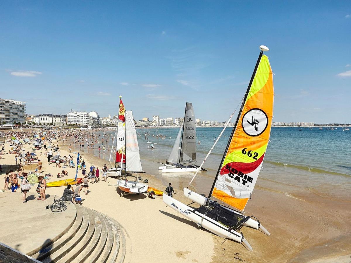 Appartement T2 Face Plage Avec Balcon, Cuisine Equipee Et Tv - Fr-1-92-908 レ・サ​​ーブル・ドロンヌ エクステリア 写真